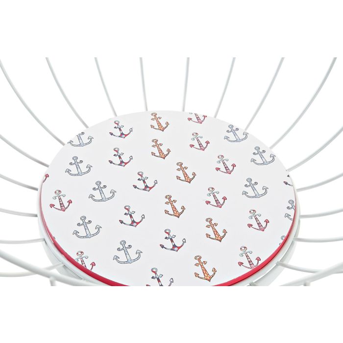 DKD Home Decor Frutero Mediterraneo Costa Pez Multicolor Metal MDF 28 x 10 x 28 cm (2 Unidades) 1