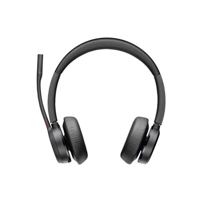Poly 77Z32AA Auriculares Inalámbricos Voyager 4320-M para Microsoft Teams, con Micrófono, Bluetooth, Adaptador BT700, Base de Carga Negros