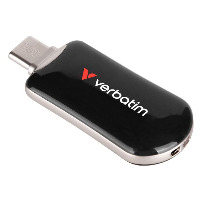 Verbatim 30225 Stick 128GB Plectra Black USB-C Flash Drive, USB 3.2 Gen 1, 100 MB/s Lectura 2