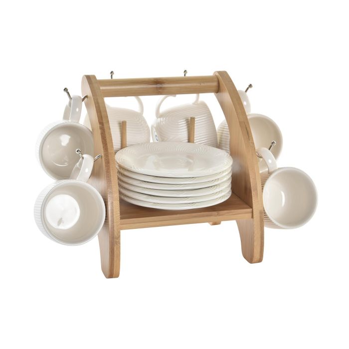 Cafe Basicos DKD Home Decor Blanco Natural 15 x 17 x 28.5 cm Set de 6 (2 Unidades) 4 Cafe Basicos DKD Home Decor Blanco Natural 15 x 17 x 28.5 cm Set de 6 (2 Unidades) 4