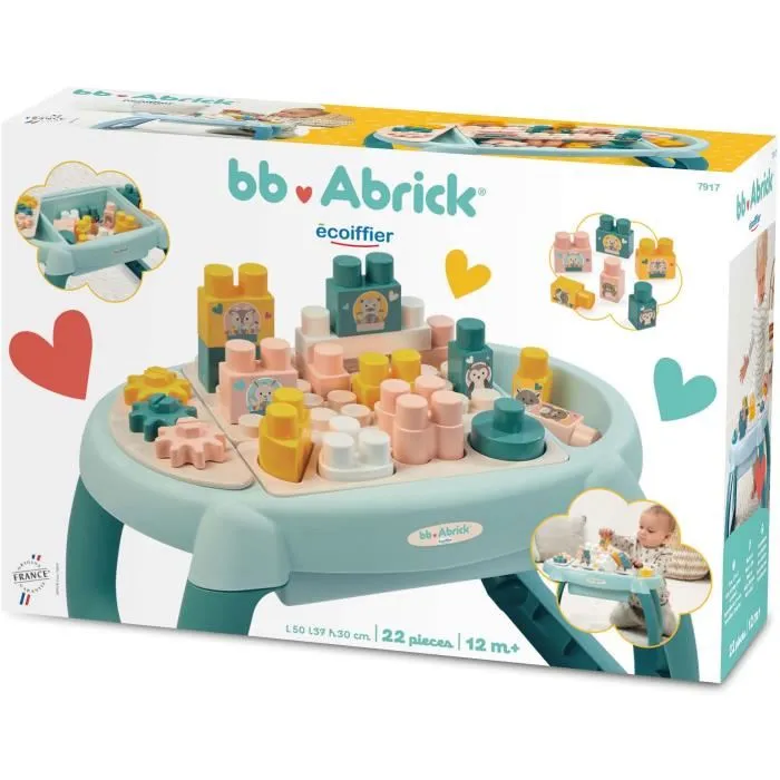 Ecoiffier Mesa de Aprendizaje 7917 - Juguete Educativo para el Desarrollo Infantil con Bloques y Formas 1