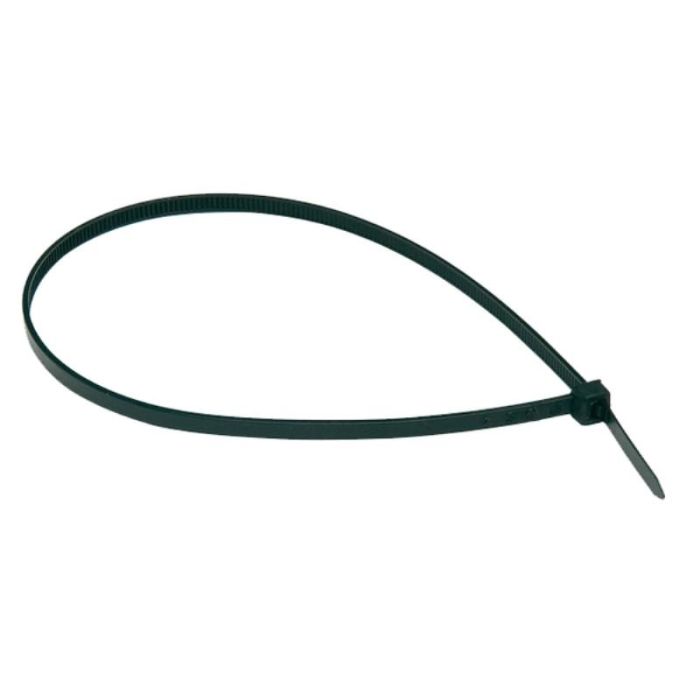 INDEX Med.Brida 7.6-450Mm Brida Nylon Negra, Bolsa de 100 Unidades para Sujetar y Organizar Cables/Tubos, Alta Calidad