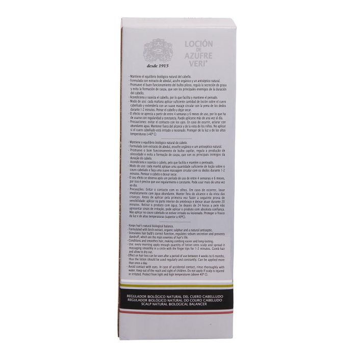 Azufre Veri Loción Anticaída Tratamiento Anticaída Cabello Graso y Caspa 750 ml