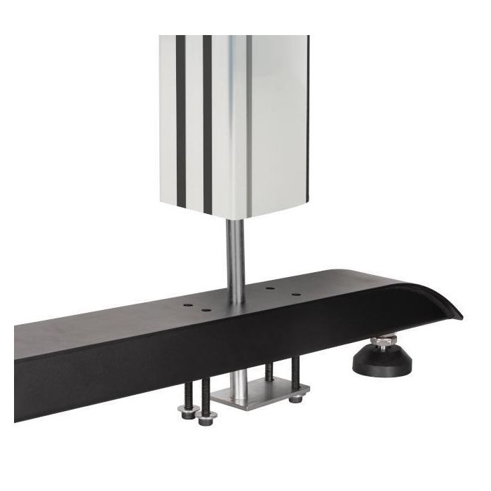 B-Tech BT8380-BASE Base de Suelo para Carros y Soportes de Pantalla, Sistema X, Estructura Robusta con Pies Niveladores, Negro