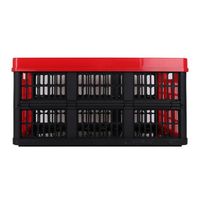 Voila Caja Plegable 45L con Dimensiones 53x37x27 cm en Rojo y Negro (10 Unidades)