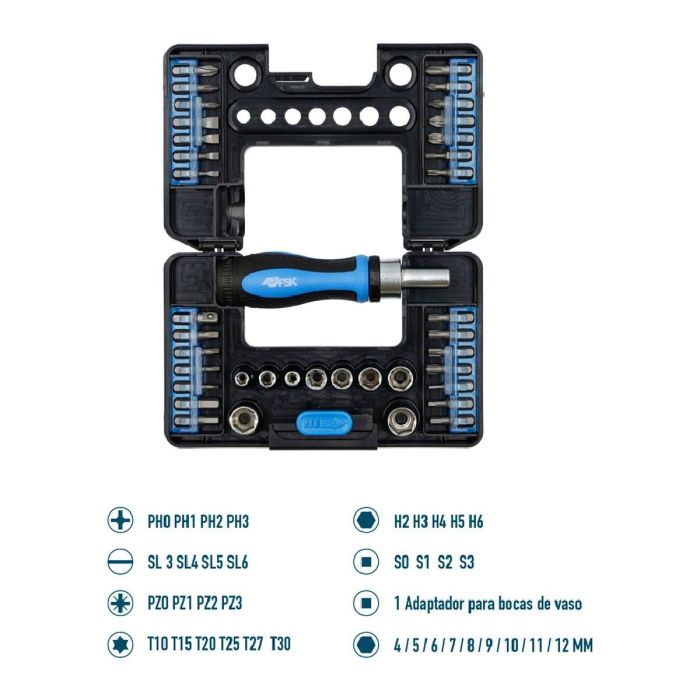 Set de Destornilladores Ferrestock 38 pcs 7 Set de Destornilladores Ferrestock 38 pcs 7