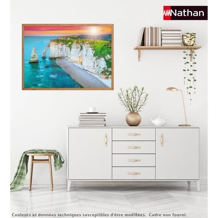 Nathan-Puzzle 1000p-Los acantilados de Etretat-Adultos y niños a partir de 14 años-Puzzle de calidad superior-Ajuste perfecto-12000920 2 Nathan-Puzzle 1000p-Los acantilados de Etretat-Adultos y niños a partir de 14 años-Puzzle de calidad superior-Ajuste perfecto-12000920 2