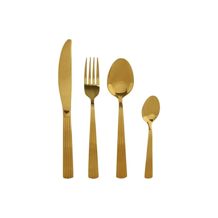 Cuberteria Basicos DKD Home Decor Dorado 7 x 24 x 15 cm Set de 16 Cuberteria Basicos DKD Home Decor Dorado 7 x 24 x 15 cm Set de 16