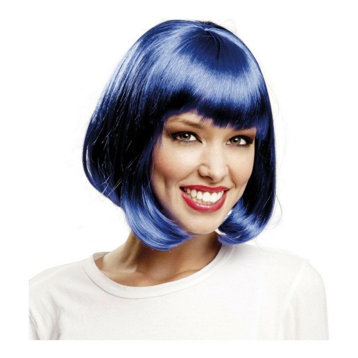 Peluca corta azul 100 g Peluca corta azul 100 g