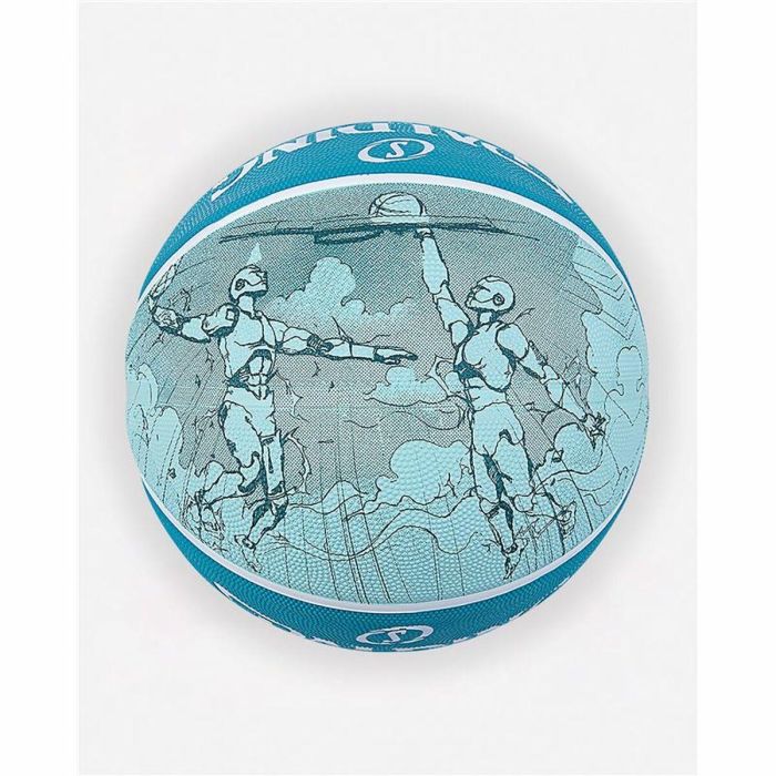 Balón de Baloncesto Spalding Sketch Dribble Azul Caucho (Talla 7) 1 Balón de Baloncesto Spalding Sketch Dribble Azul Caucho (Talla 7) 1