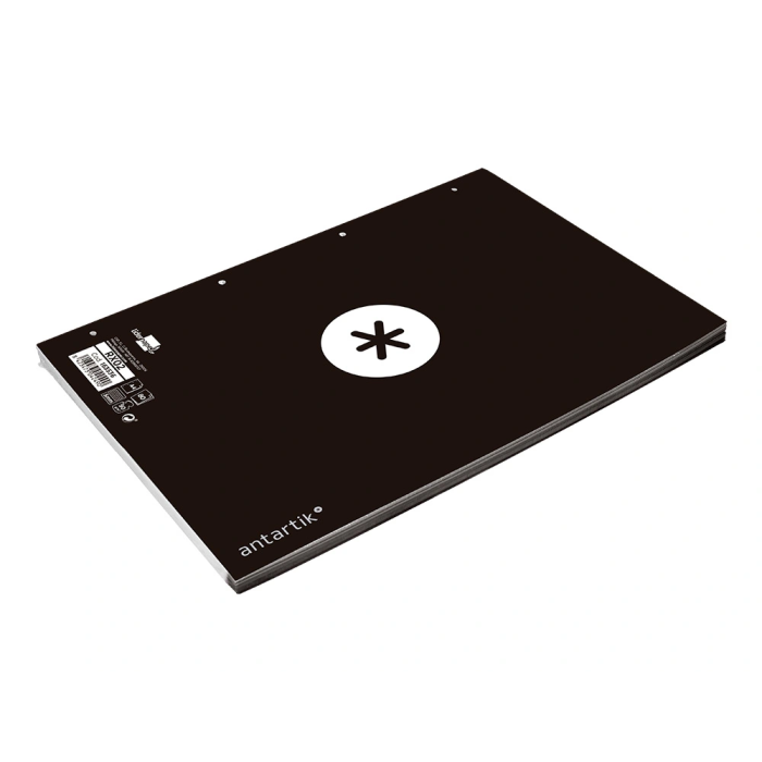 Antartik Recambio A4 80 Hojas 90gr Cuadro 5 mm 4 Taladros Marco Negro 4