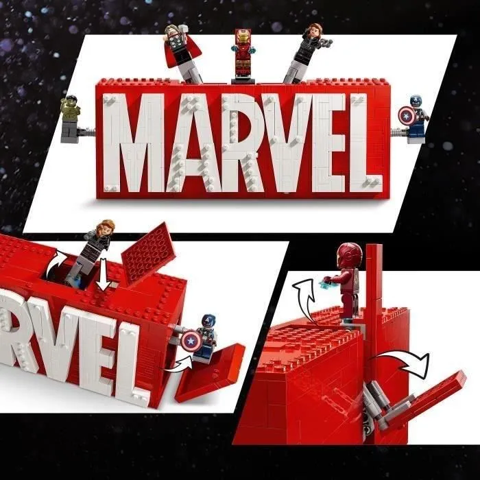 Lego Marvel 76313 Marvel Logo y sus Superhéroes Juego de Construcción de Los Vengadores para Niños de 12 Años 2