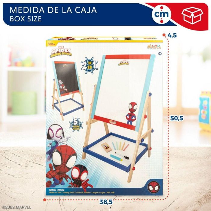Pizarra 2 en 1 Spidey 5 Piezas 4 Unidades 40 x 64,5 x 31,5 cm 1 Pizarra 2 en 1 Spidey 5 Piezas 4 Unidades 40 x 64,5 x 31,5 cm 1