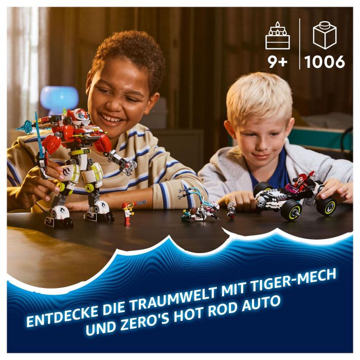 LEGO 71497 DREAMZzz Meca Tigre de Cooper y Bólido de Zero, Juego de Construcción, 1006 Piezas, 9+ Años