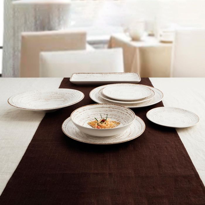 Ariane Plato Llano Porcelana Tornado White 18 cm - Pack 12 Unidades Reforzado, Apilable, Apto Lavavajillas, Horno y Microondas 2 Ariane Plato Llano Porcelana Tornado White 18 cm - Pack 12 Unidades Reforzado, Apilable, Apto Lavavajillas, Horno y Microondas 2