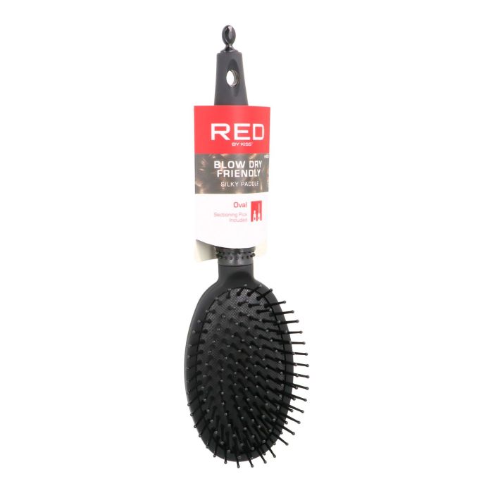 Red Kiss Rubberized Paddle Brush (Oval)