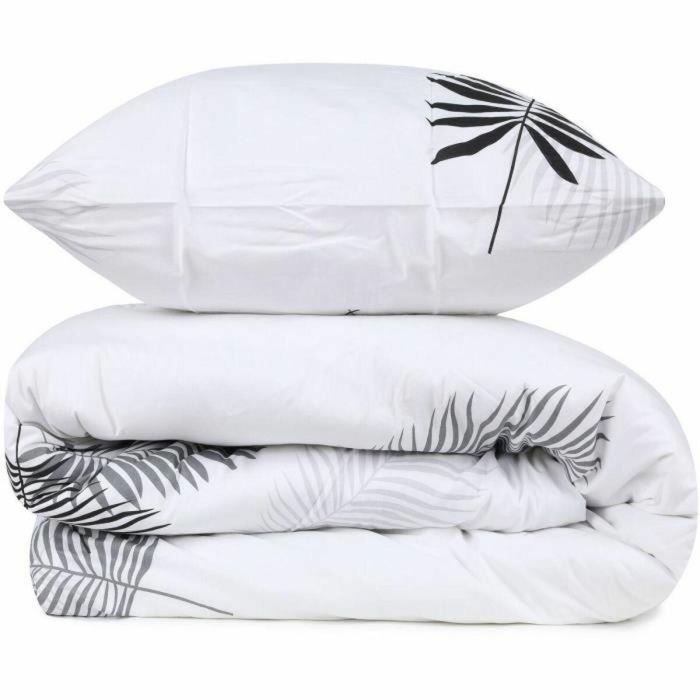 Juego de cama ASI8683743677702 - Funda nórdica 220x240 cm y 2 fundas de almohada 60x60 cm - 100% algodón reforzado gris