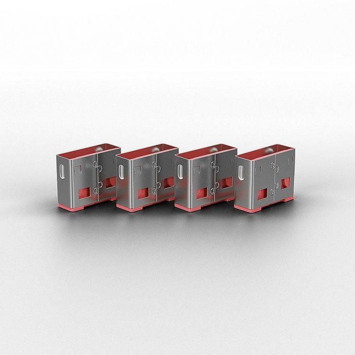 Lindy USB Port Blocker - Pack of 4, Colour Code: Pink 1 Lindy USB Port Blocker - Pack of 4, Colour Code: Pink 1