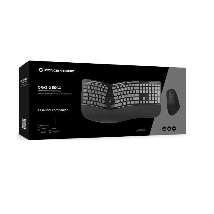 Conceptronic Kit Teclado + Mouse Inalámbrico Ergonómico 2.4Ghz, Diseño Español, ORAZIO02ES 4 Conceptronic Kit Teclado + Mouse Inalámbrico Ergonómico 2.4Ghz, Diseño Español, ORAZIO02ES 4