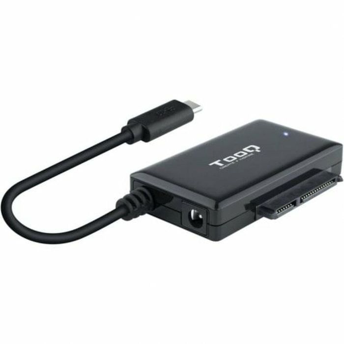 TooQ TQHDA-02C Adaptador USB-C a SATA para Discos Duros SSD/HDD 2.5" y 3.5" USB 3.1 Gen1 5Gbps Negro, compatible SATA I/II/III. 6