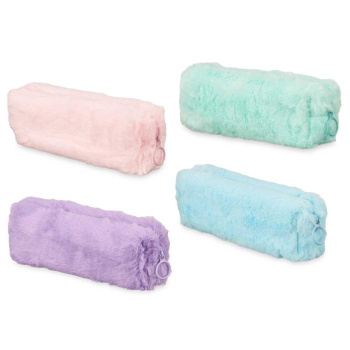 Estuche Rectangular Pompon Surtidos Pincello 22x5x7 cm - Azul, Verde, Morado, Rosa (24 Unidades) 1
