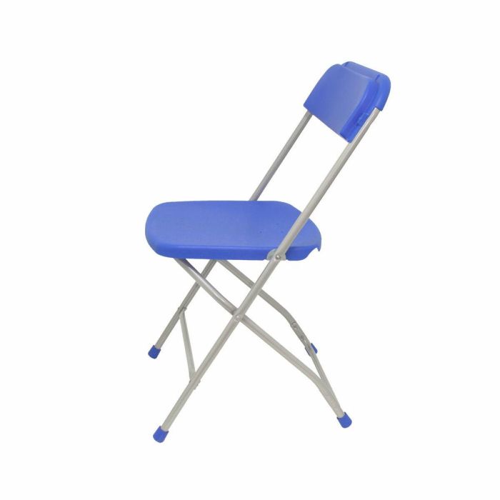 Piqueras y Crespo Silla Plegable de Aluminio y Polipropileno Azul - Pack de 5, Ergonómica, Fácil de Apilar 4