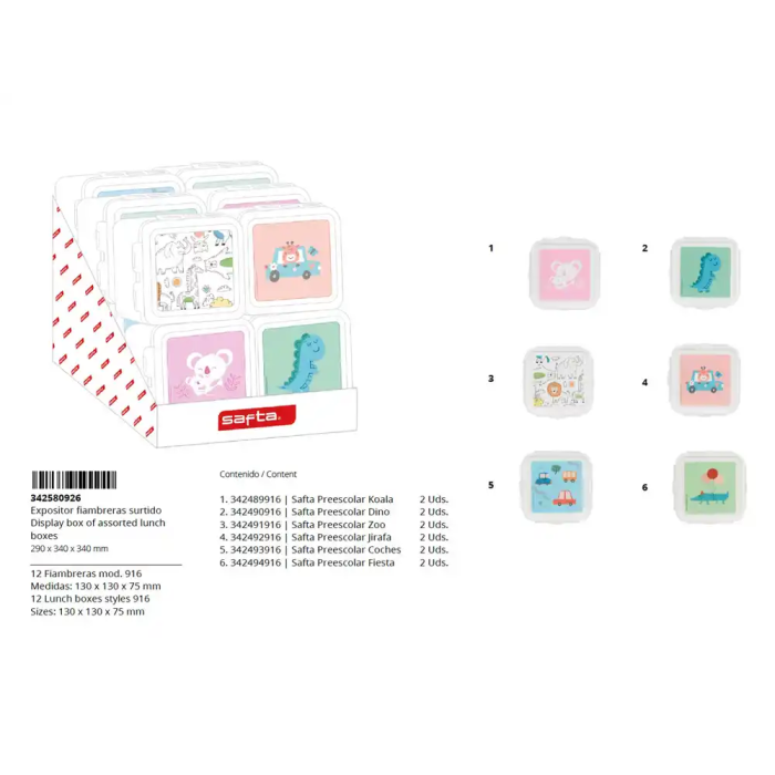 Safta Expositor Fiambrera Escolar 340x290x340 mm 2