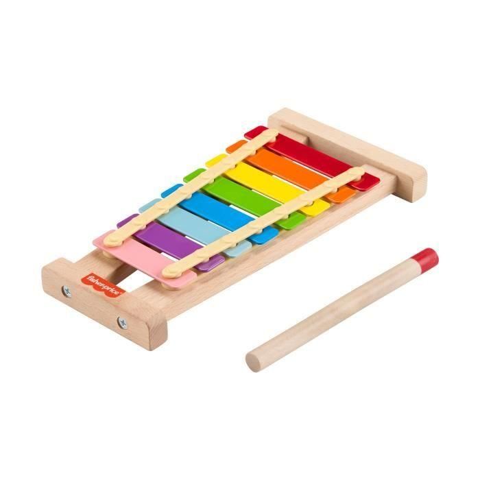 Fisher-Price-Xilofón de madera, instrumento musical con 2 piezas HXV13 2 Fisher-Price-Xilofón de madera, instrumento musical con 2 piezas HXV13 2
