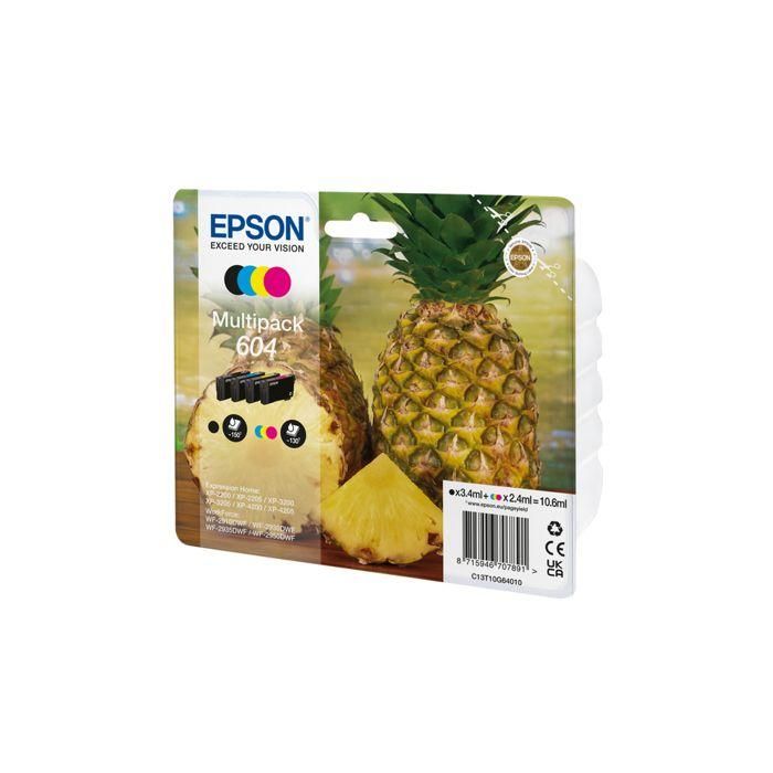EPSON Cartucho 4 colores Multipack 604 XP-2200, WF-2910DWF Piña 1 EPSON Cartucho 4 colores Multipack 604 XP-2200, WF-2910DWF Piña 1