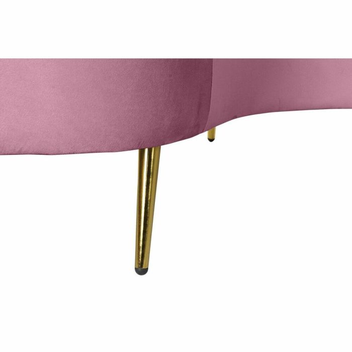 Sofa Sixties DKD Home Decor Rosa Dorado 120 x 84 x 210 cm 3