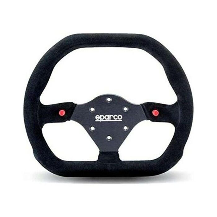 Sparco S015P310F2SN Volante Plano Mod.310x260 Scamosciato Negro para Coches de Deporte