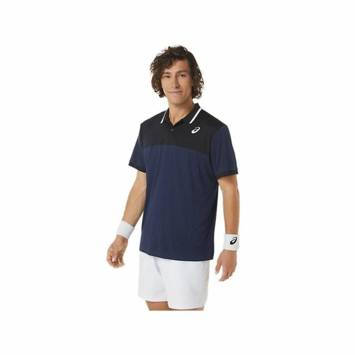 Polo de Manga Corta Hombre Asics Court Azul marino 2 Polo de Manga Corta Hombre Asics Court Azul marino 2