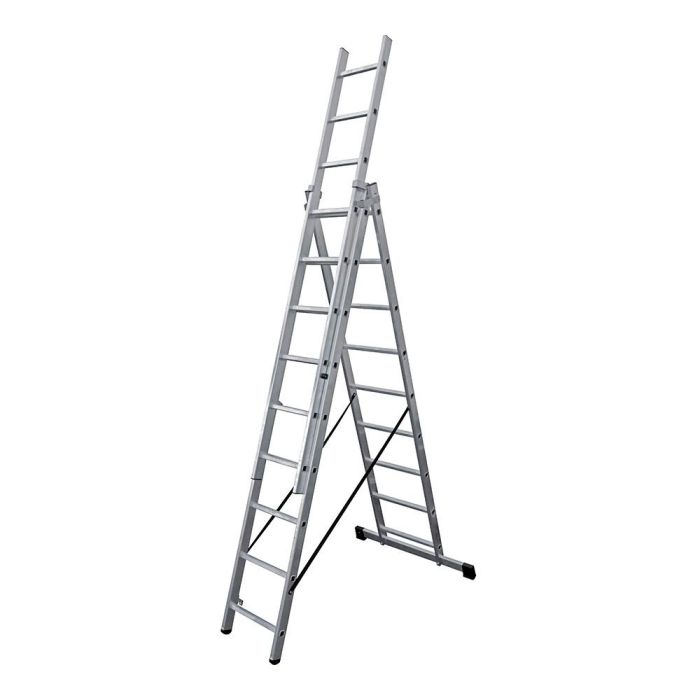 Escalera transformable de aluminio 3 x 9 peldaños Escalera transformable de aluminio 3 x 9 peldaños