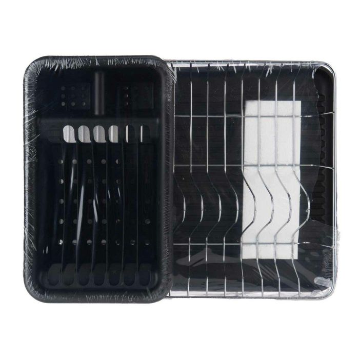 Escurridor para Fregadero Negro Metal Plástico 43,5 x 11 x 33,5 cm (4 Unidades) 2 Escurridor para Fregadero Negro Metal Plástico 43,5 x 11 x 33,5 cm (4 Unidades) 2