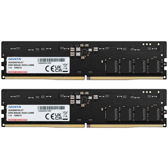 ADATA 64 GB (2x32 GB) DDR5 5600 MHz DIMM Dual-Kit Premier Tray AD5U560032G-DT para AMD EXPO 2 ADATA 64 GB (2x32 GB) DDR5 5600 MHz DIMM Dual-Kit Premier Tray AD5U560032G-DT para AMD EXPO 2