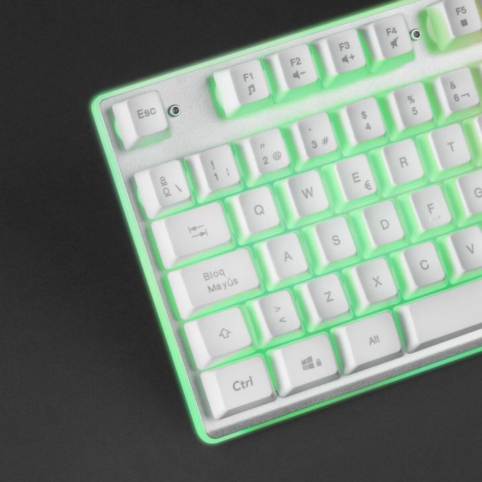 Teclado Mars Gaming MK220 RGB Blanco Qwerty Español 3