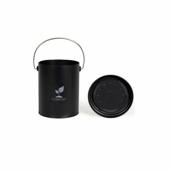 Livoo MES154N Cubo de compostaje de cocina negro de 6 litros 3