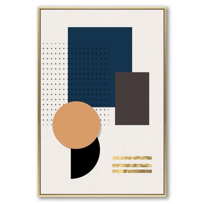 DKD Home Decor Cuadro Moderno de Lienzo y Marco PS Azul Beige. Set de 2 Unidades, 71.5 x 51.5 cm.