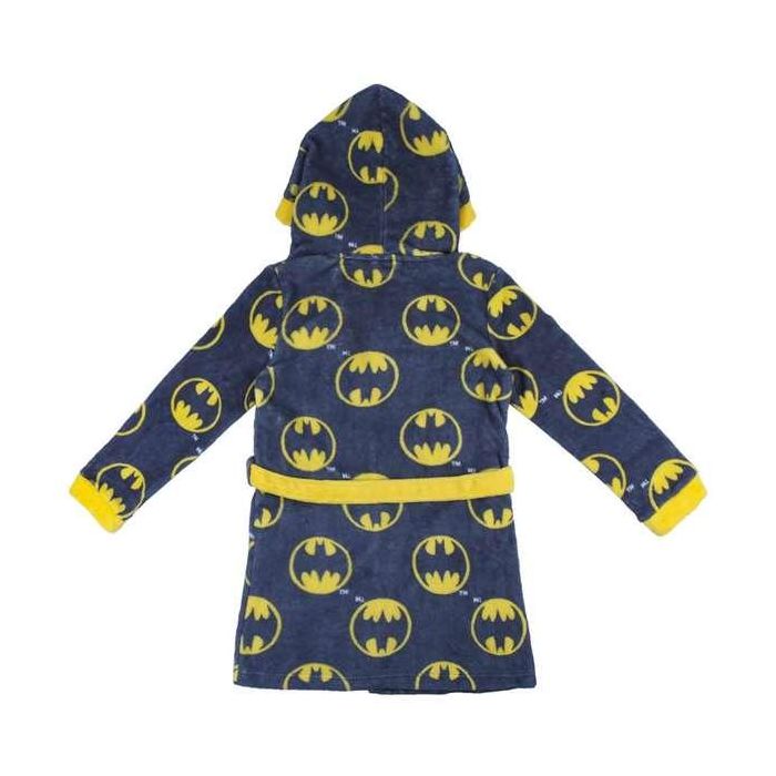 Cerdá Batín de Casa Coral Fleece con Diseño de Batman para Niños - Talla 14 Años - Gris Oscuro