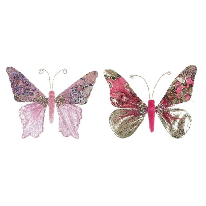 Figura Navidad Moderna DKD Home Decor Rosa 3 x 18 x 22 cm (2 Unidades) Figura Navidad Moderna DKD Home Decor Rosa 3 x 18 x 22 cm (2 Unidades)