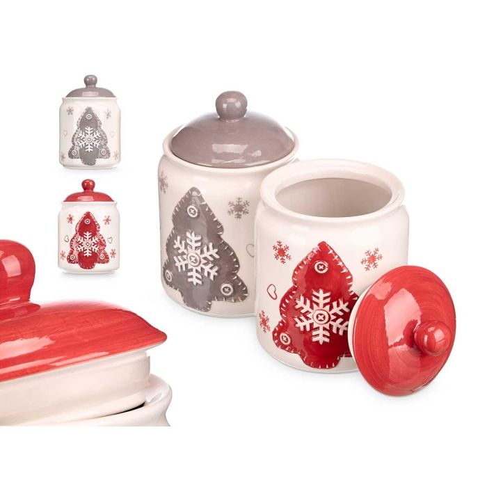 Bote Galleta Navidad Ceramica Grd Surtidos Krist+ 14X21CM (8 Unidades) Bote Galleta Navidad Ceramica Grd Surtidos Krist+ 14X21CM (8 Unidades)