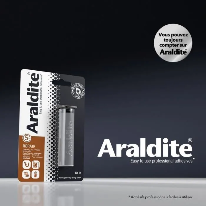 Araldite Pasta Reparadora Epoxi Araldite ARA1685558351934 50 g Ideal para reparaciones y rellenos 3 Araldite Pasta Reparadora Epoxi Araldite ARA1685558351934 50 g Ideal para reparaciones y rellenos 3