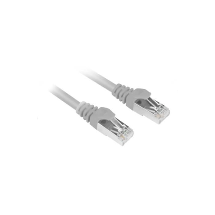 Sharkoon Cable de red RJ45 Cat.6 S/FTP 0.25m gris para conexión Ethernet de alta velocidad