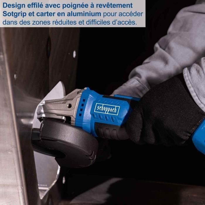 Scheppach BC-AG125-X Amoladora Angular sin Escobillas 20V IXES 125 mm - Sin Batería ni Cargador 5 Scheppach BC-AG125-X Amoladora Angular sin Escobillas 20V IXES 125 mm - Sin Batería ni Cargador 5