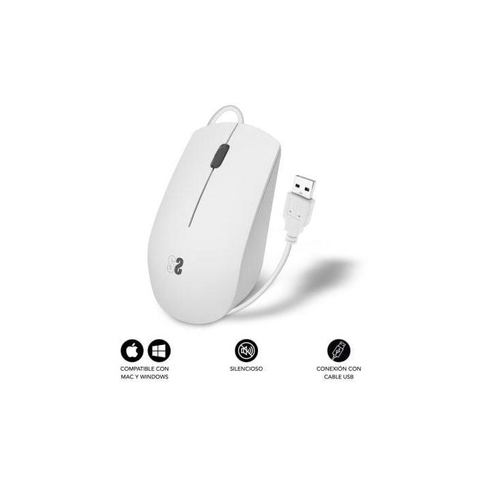 Ratón Subblim Business Silencioso/ Hasta 1200 DPI/ Blanco 3 Ratón Subblim Business Silencioso/ Hasta 1200 DPI/ Blanco 3