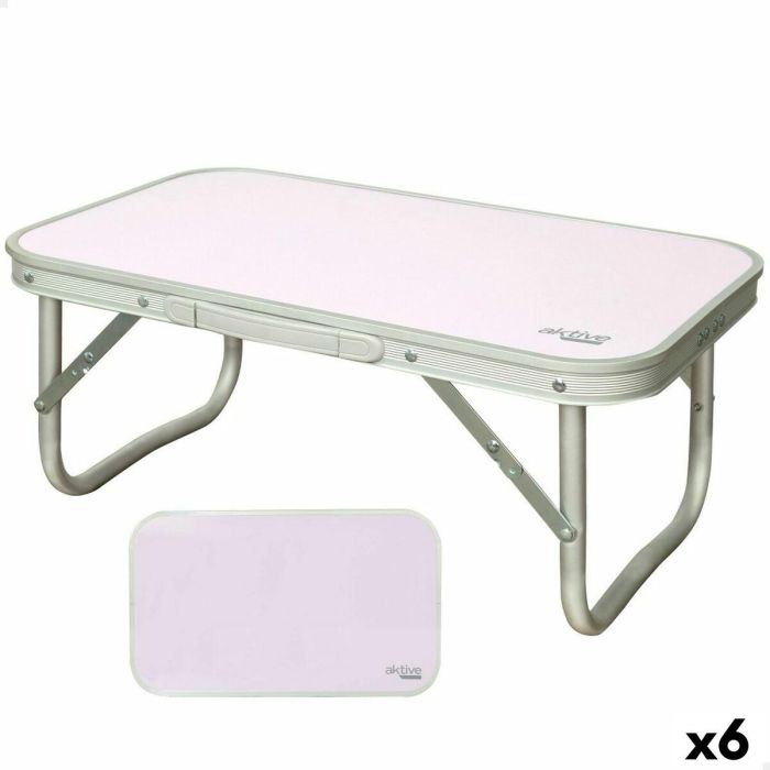 Mesa Plegable Aktive Malva 56 x 24 x 34 cm (6 Unidades)