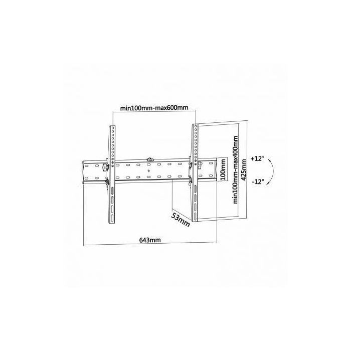 AISENS - SOPORTE ECO INCLINABLE PARA MONITOR/TV 40KG DE 37-70, NEGRO 4 AISENS - SOPORTE ECO INCLINABLE PARA MONITOR/TV 40KG DE 37-70, NEGRO 4