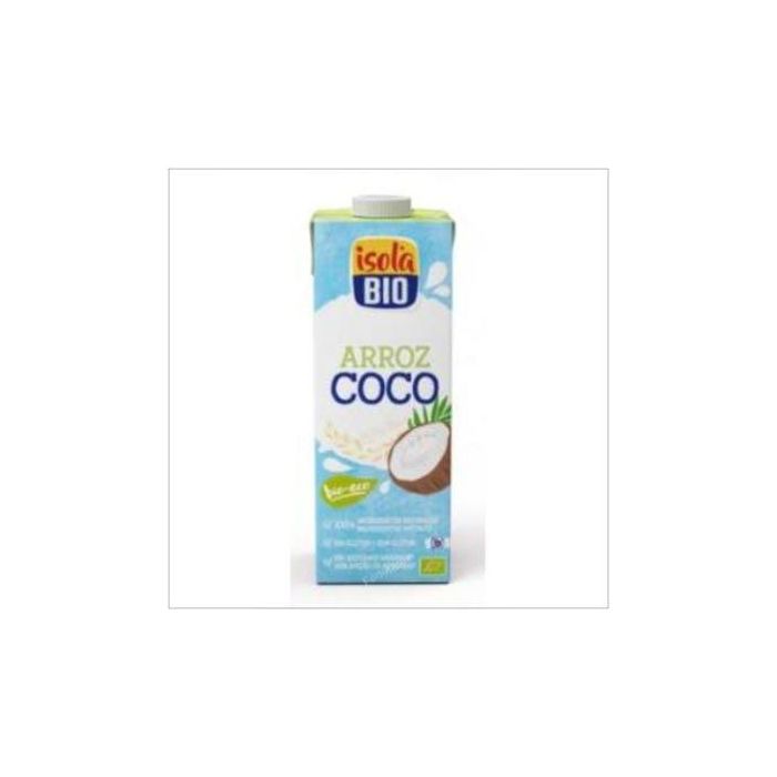 ISOLA Bebida Vegetal de Arroz Coco Tropical 1L Pack de 6 uds - Sin Gluten, Vegana y Sin Azúcares Añadidos