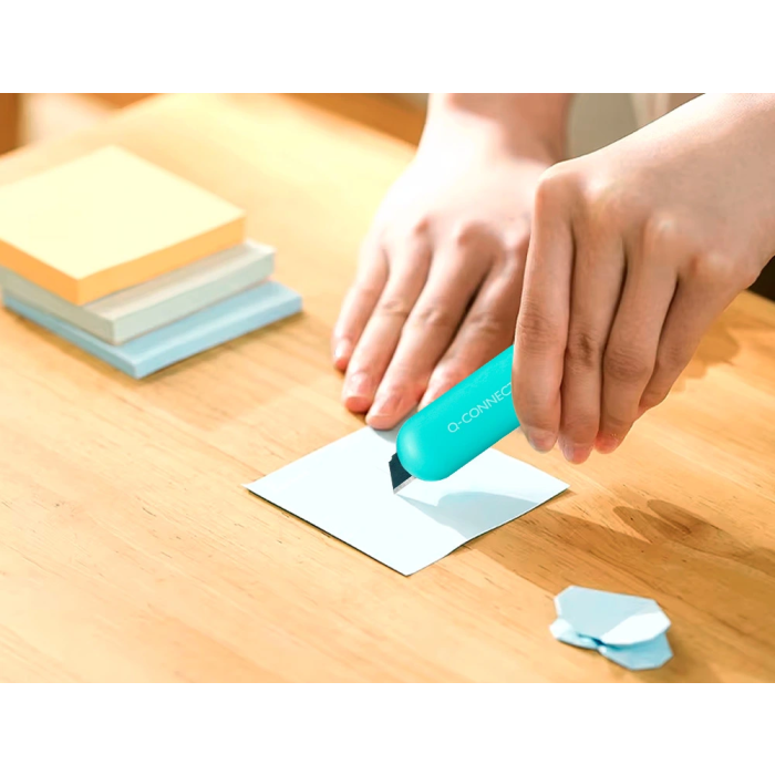 Q-connect Cuter de Seguridad Retractil Mini Plástico, Modelos y Colores Surtidos, Expositor 30 Unidades 6 Q-connect Cuter de Seguridad Retractil Mini Plástico, Modelos y Colores Surtidos, Expositor 30 Unidades 6