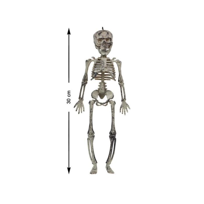 Colgante Esqueleto Completo 30 cm Articulado - Realista y Movible para Decoración de Halloween